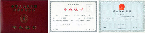 四川大学毕业证和学士学位证书