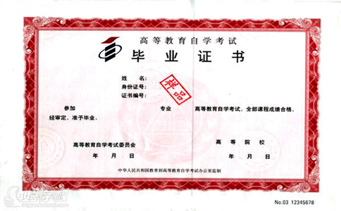 重庆邮电大学自考本科毕业证书样本